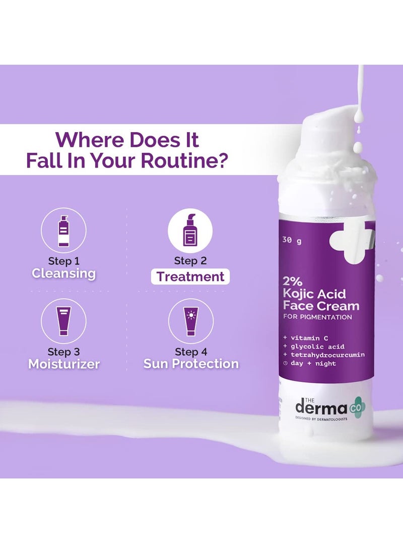 The Derma Co Lightening 2% Kojic Acid Face Cream - 30 Gm(Dermaco)
