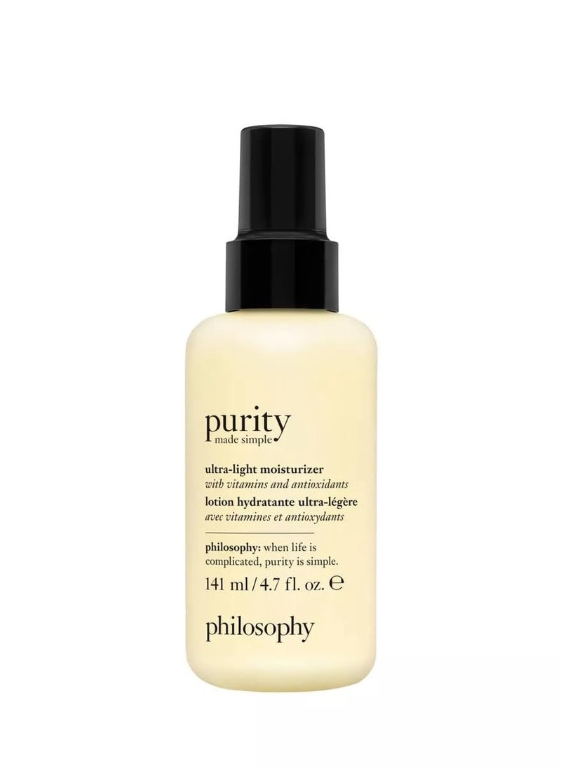 philosophy purity made simple pore face moisturizer - with vitamins C & E, green tea, meadowfoam seed oil & chia seed oil - ultra-light nourishing formula delivers 24-hour hydration