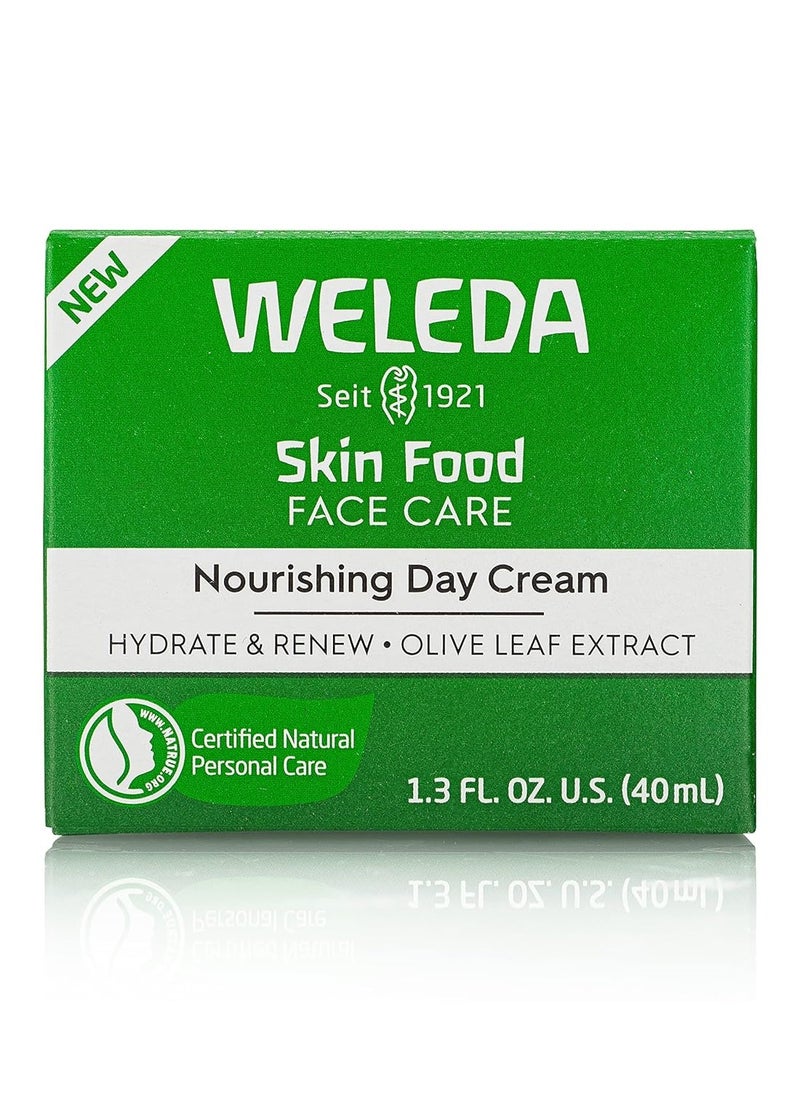 Weleda Skin Food Face Care Nourishing Day Cream, 1.3 Fluid Ounce, Plant Rich Moisturizer with Olive Leaf Extract, Squalane and Chamomile