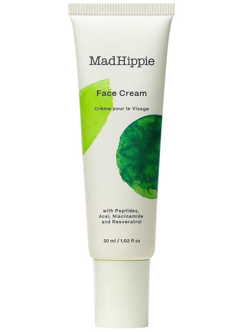 Mad Hippie Face Cream – Age-Defying Face Moisturizer & Skin Tightening Cream with Niacinamide, Advanced Peptides & Argan Oil 1.02 Oz