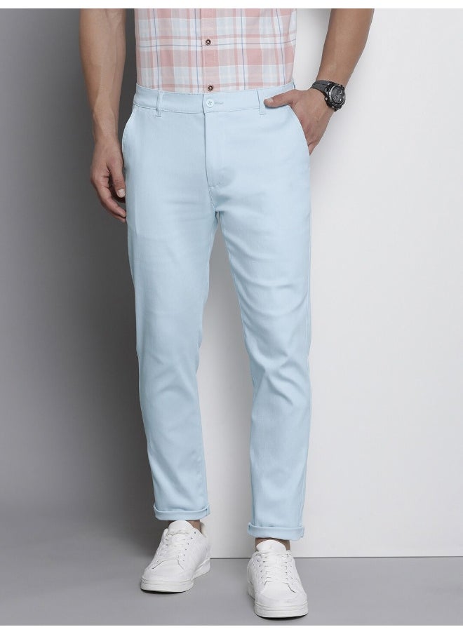 Ice Water Men Slim Fit Casual Solid Chinos