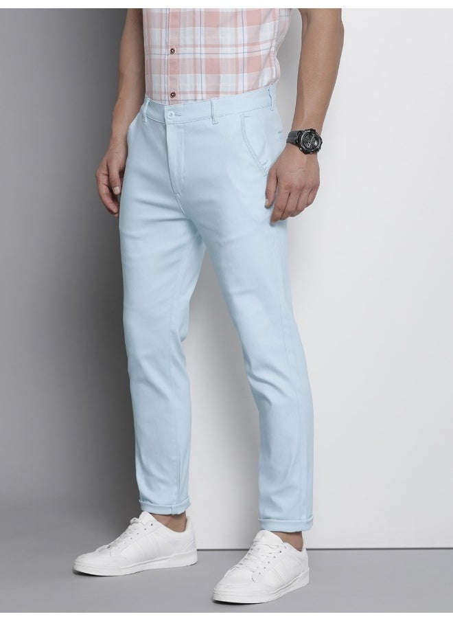 Ice Water Men Slim Fit Casual Solid Chinos