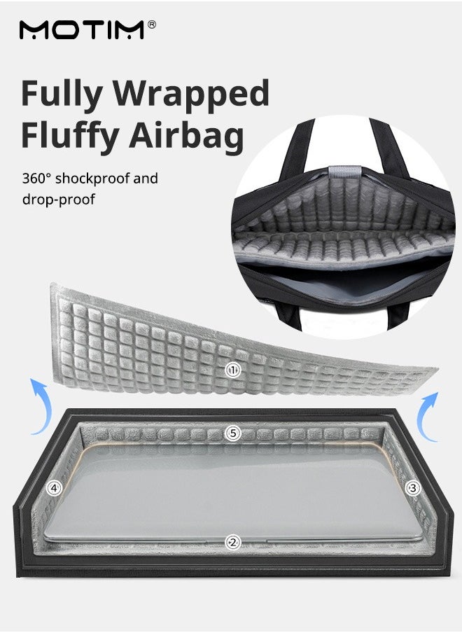 15.6-16 Inch Laptop Bag Case, Waterproof Computer Sleeve Cover with Airbag, Business Casual Or School, Compatible with Dell Inspiron 15.6, HP Pavilion 15.6 and so on