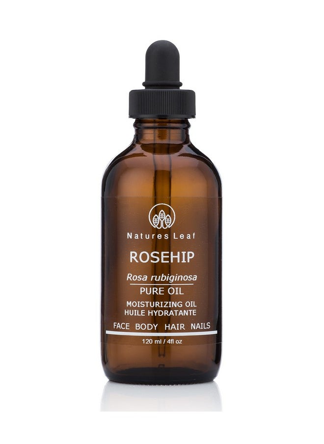 Rosehip Seed Oil Organic / 100% Pure Cold Pressed/Unrefined/Omegas 3, 6 & 9 / Vitamins A C & F/Anti-Aging/Stretch Marks/Wrinkles & Fine Lines 4 Fl. Oz.