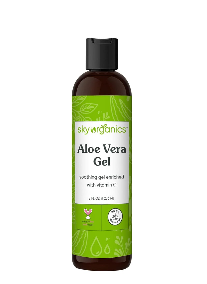 Aloe Vera Gel 8oz, All Natural Ultra Hydrating Skin Cooling Aloe Gel