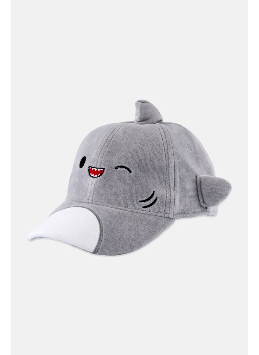 Kids Boy Gordon Novelty Plush Cap, Grey