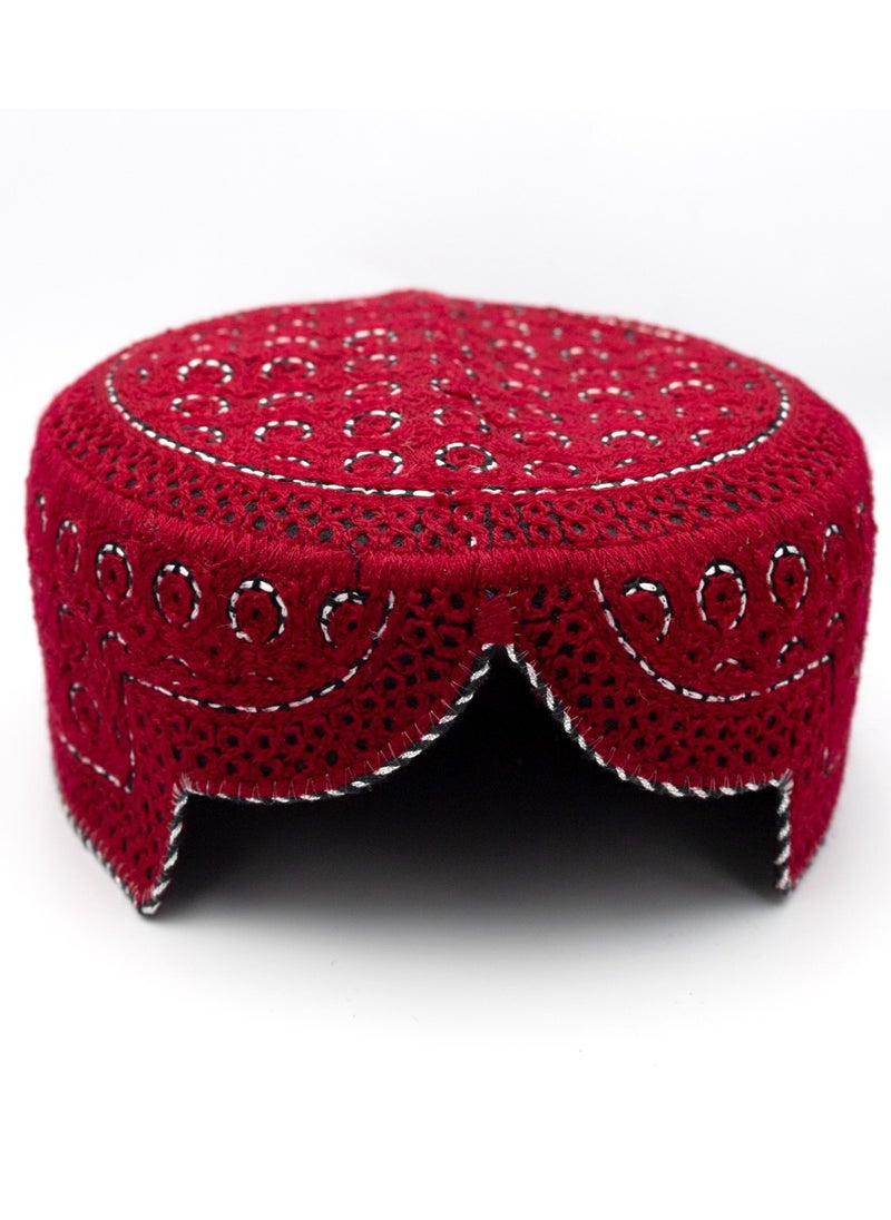 Sindhi Topi Traditional Ethinic Handmade Cap with Embroidered Front Cut for Kids