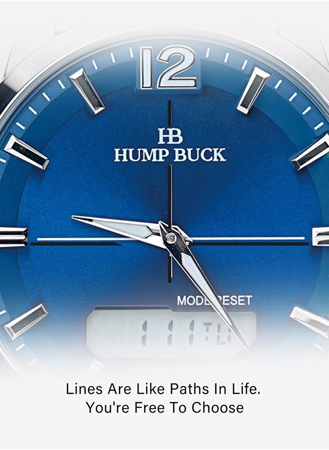 Dual Display Watch for Men 12/24 Hr Sports Wristwatch Water Resistant and Stopwatch Features Perfect for Daily Use