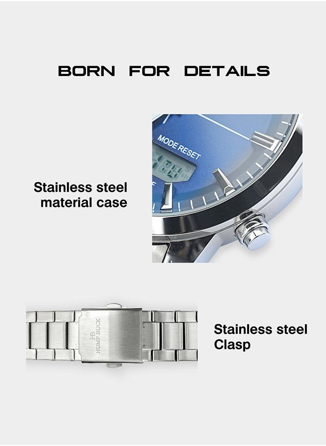 Dual Display Watch for Men 12/24 Hr Sports Wristwatch Water Resistant and Stopwatch Features Perfect for Daily Use