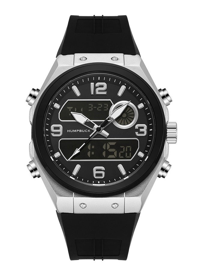 Men's Watch Stylish Silicon Strap Waterproof Wristwatch with Large Dial and Durable Design Ideal as Gift for Sports Enthusiasts