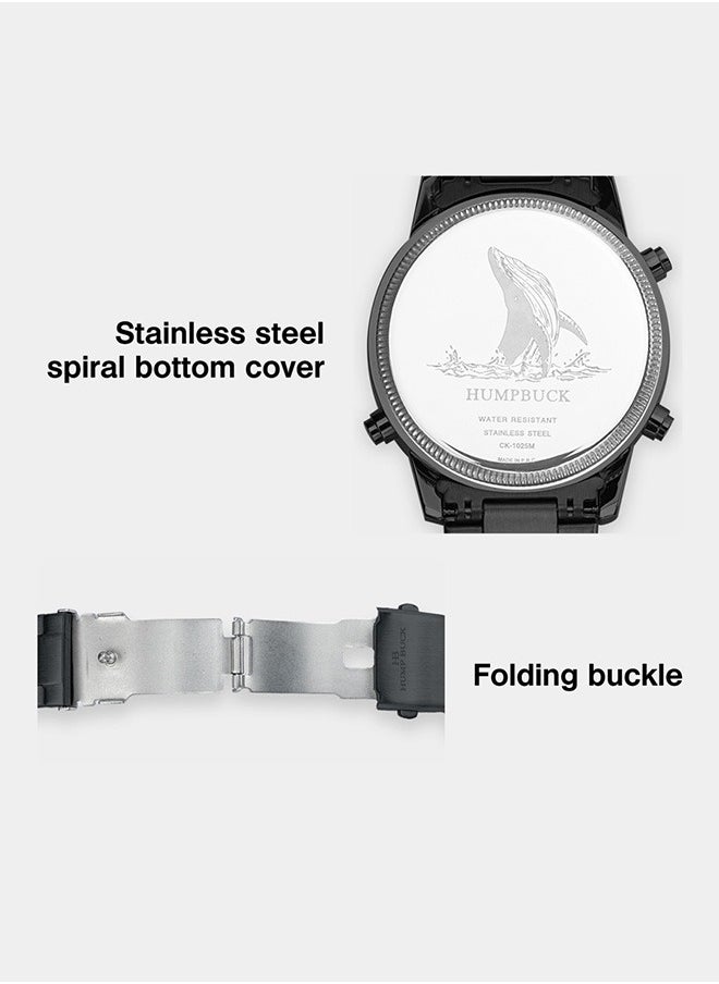 Waterproof Watches for Men with Dual Time and Digital Display Minimalist Style Watch for Men Multifunctional Sport Wristwatch