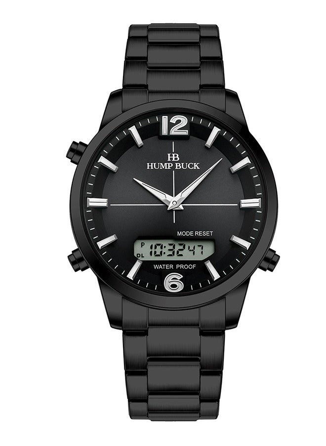 Waterproof Watches for Men with Dual Time and Digital Display Minimalist Style Watch for Men Multifunctional Sport Wristwatch