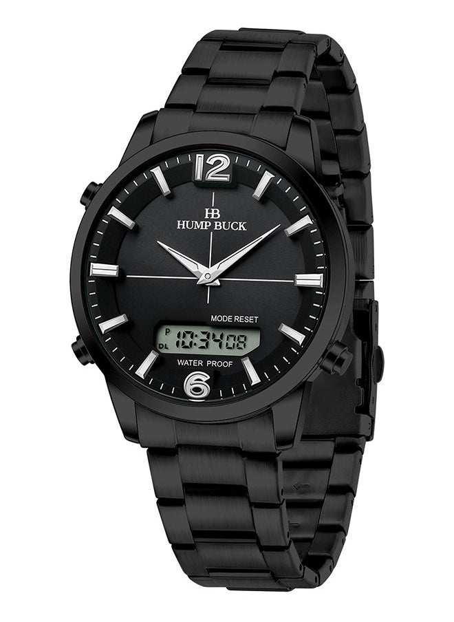 Waterproof Watches for Men with Dual Time and Digital Display Minimalist Style Watch for Men Multifunctional Sport Wristwatch