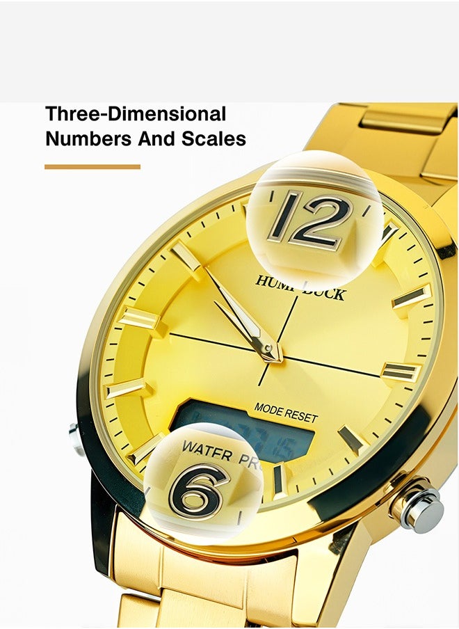 Watches for Men with Perpetual Calendar and Alarm Waterproof Multifunctional Watch Casual and Minimalist Style Wristwatch
