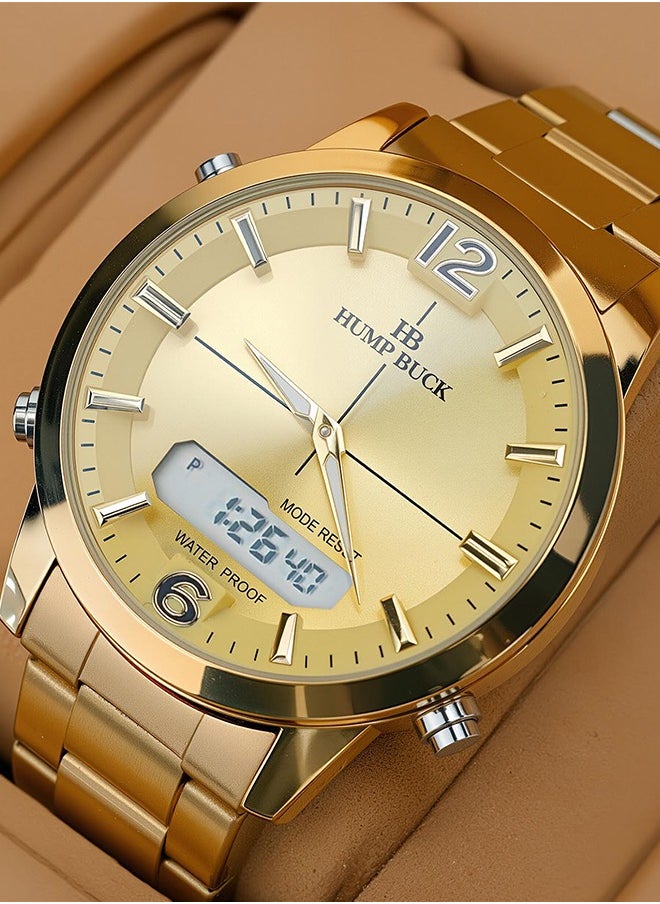 Watches for Men with Perpetual Calendar and Alarm Waterproof Multifunctional Watch Casual and Minimalist Style Wristwatch
