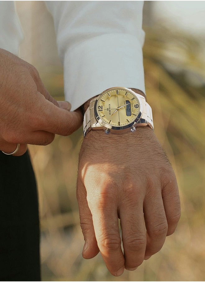 Watches for Men with Perpetual Calendar and Alarm Waterproof Multifunctional Watch Casual and Minimalist Style Wristwatch