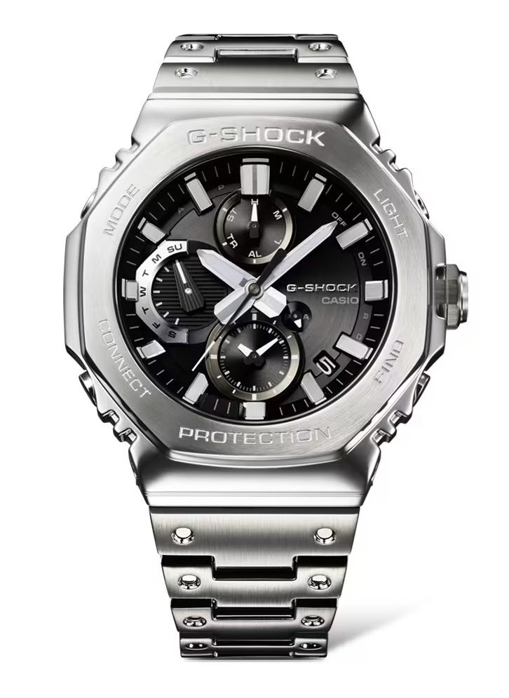 G-Shock GM-B2100D-1ADR Full Metal Bluetooth Solar Men's Watch – Black Dial, Stainless Steel, 44.4mm, 200m WR