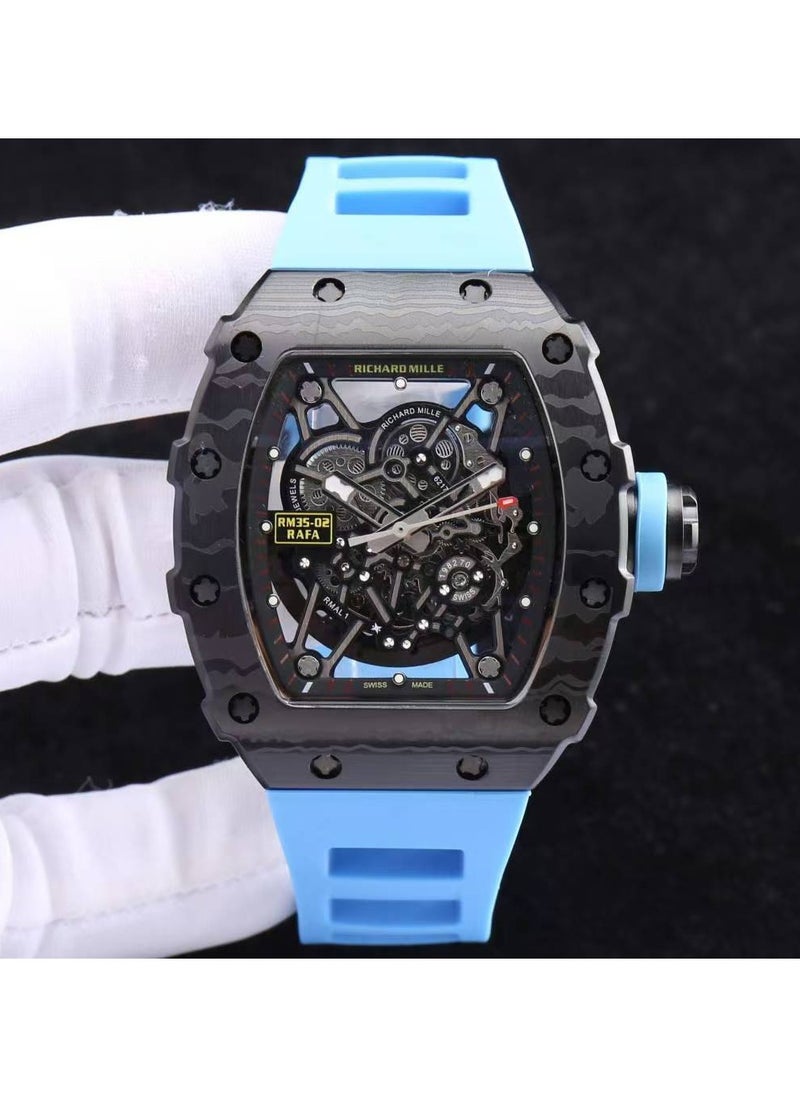 brand's new domineering and high-value fashion trend mechanical luminous waterproof tonneau-shaped men's watch