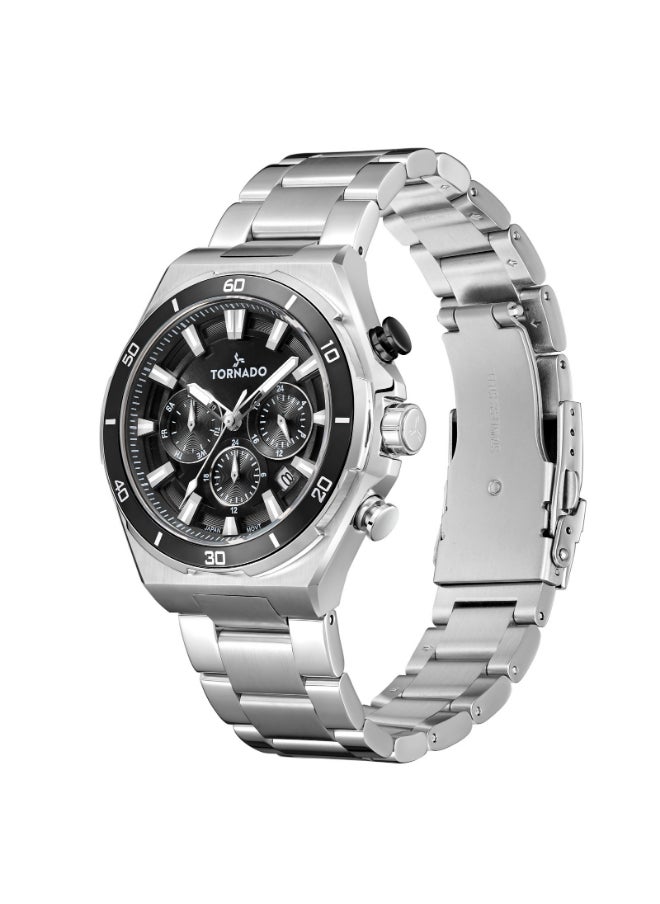 Men's Stainless Steel Multi Function Watch T24104-SBSB - 45 mm
