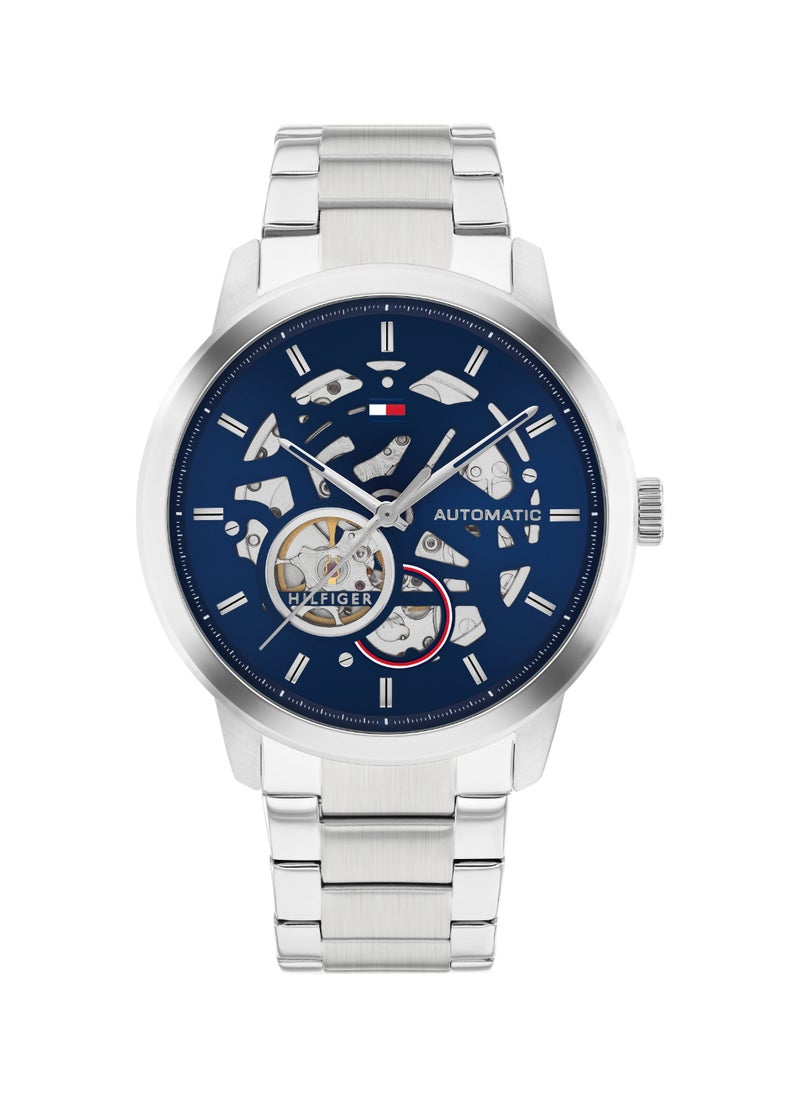 TOMMY HILFIGER ROUND ANALOG MEN'S BLUE CASE WATCH - 1710661