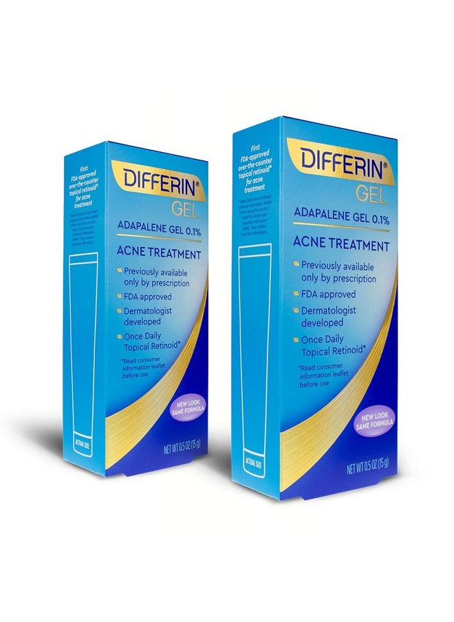 Adapalene Gel 0.1% Acne Treatment, 15 Gram, 60-Day Supply, 2 Count