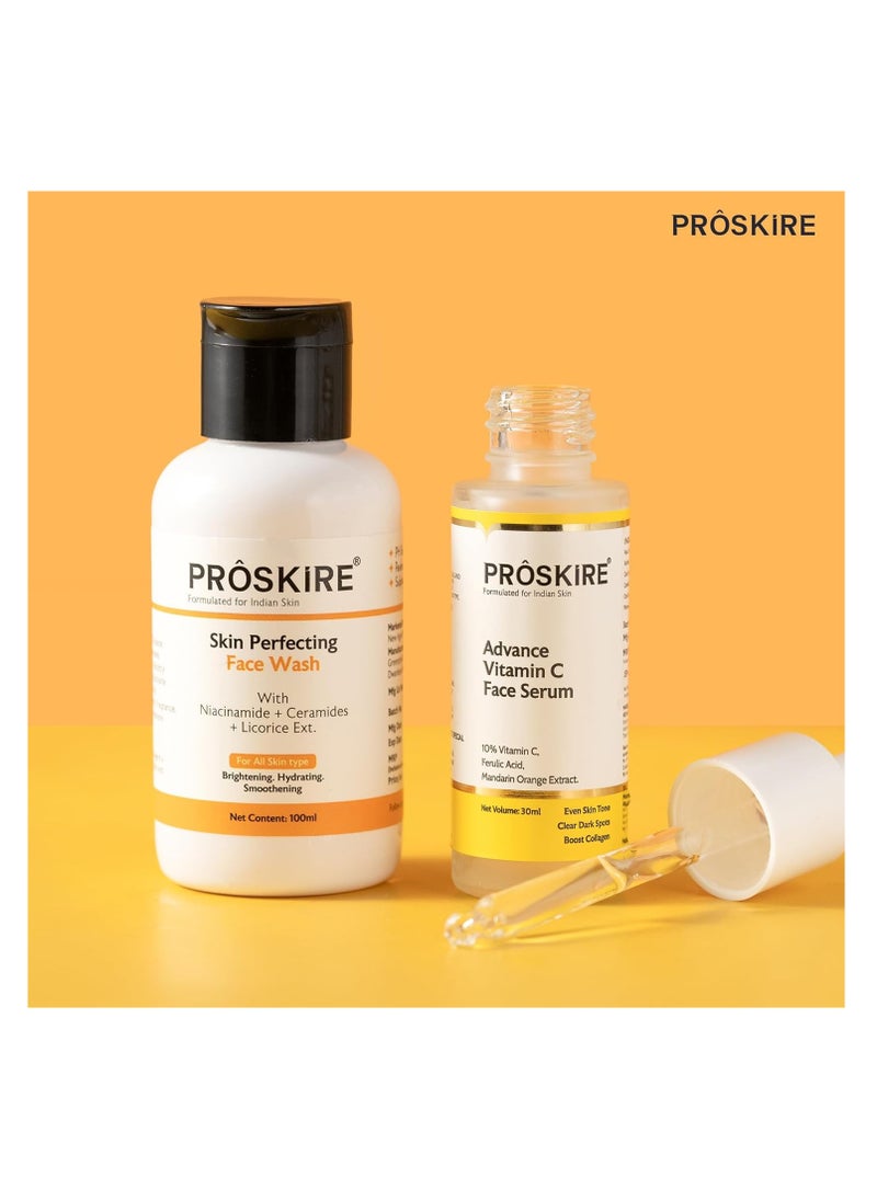 Proskire Advance Vitamin C Serum with Skin Perfecting Face Wash Combo Pack