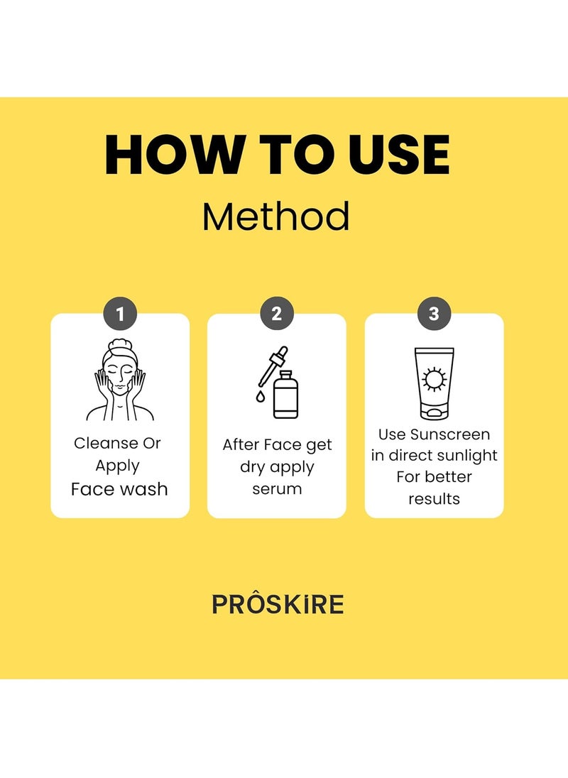 Proskire Advance Vitamin C Serum with Skin Perfecting Face Wash Combo Pack