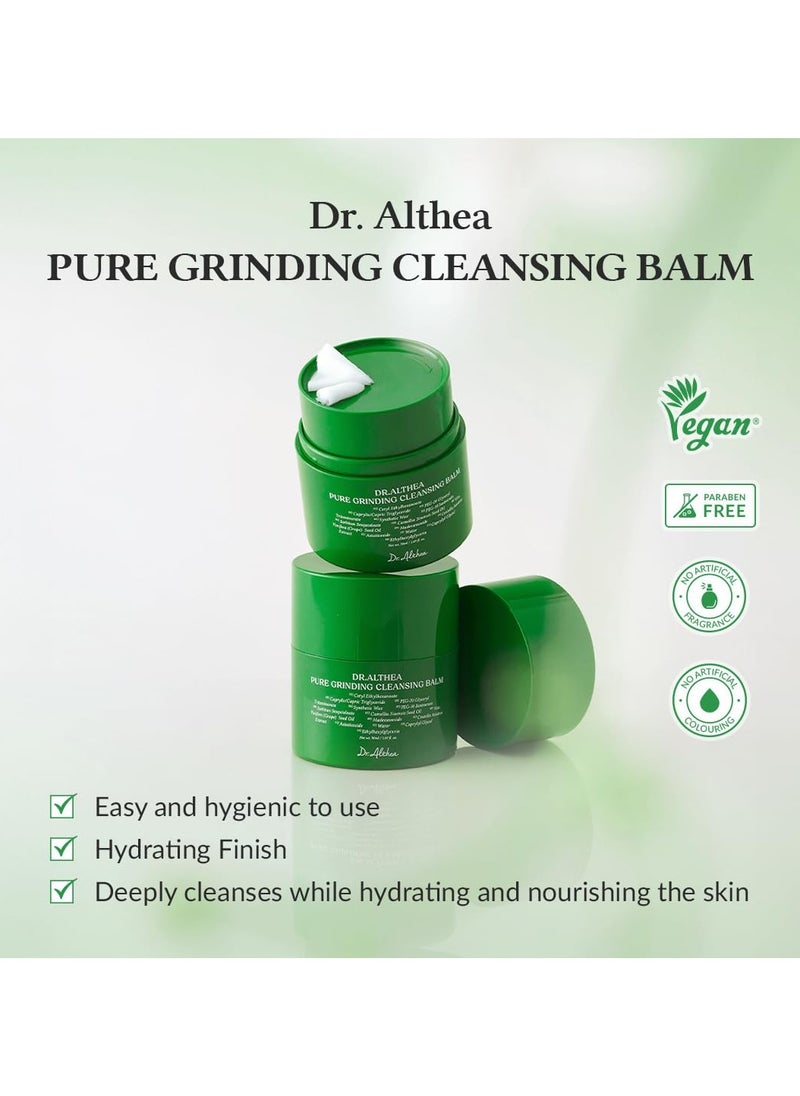 Dr.Althea Cleanser and Hydration Set (Grinding Cleansing Balm) | 345 Relief Cream & Pure Grinding Cleansing Balm | Soothing Recovery, Gentle Cleansing, For All Skin Types, Vegan, Korean Skincare