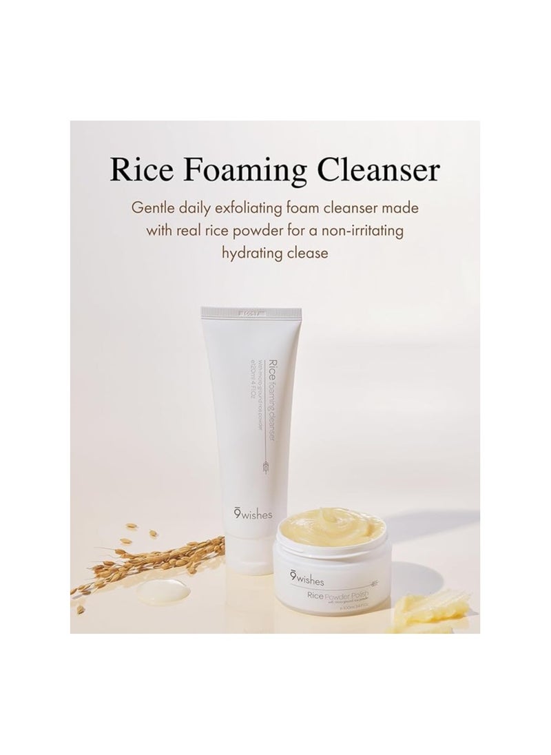 9 wishes Rice Foaming Cleanser 4.0Fl. Oz, 120ml