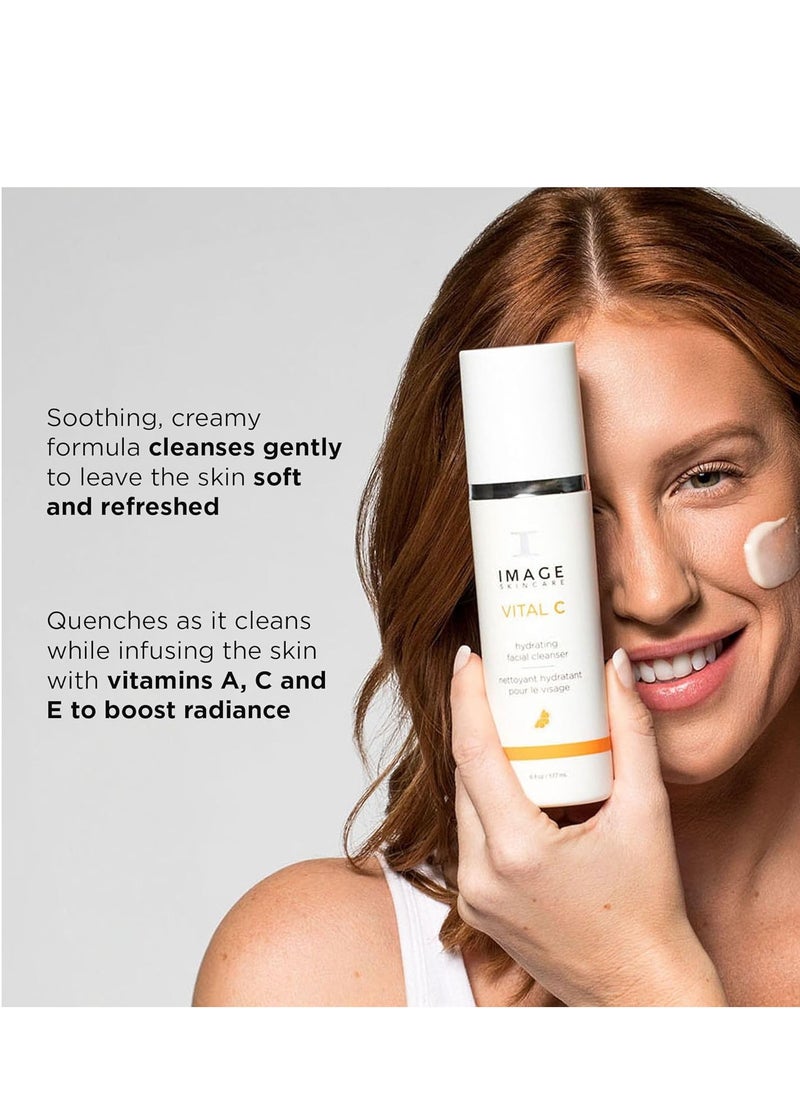 IMAGE Skincare, VITAL C Hydrating Facial Cleanser, Gentle Face Wash with Vitamin C, E and A, 6 fl oz