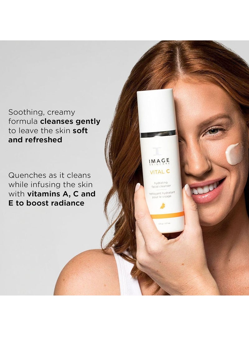 IMAGE Skincare, VITAL C Hydrating Facial Cleanser, Gentle Face Wash with Vitamin C, E and A, 6 fl oz