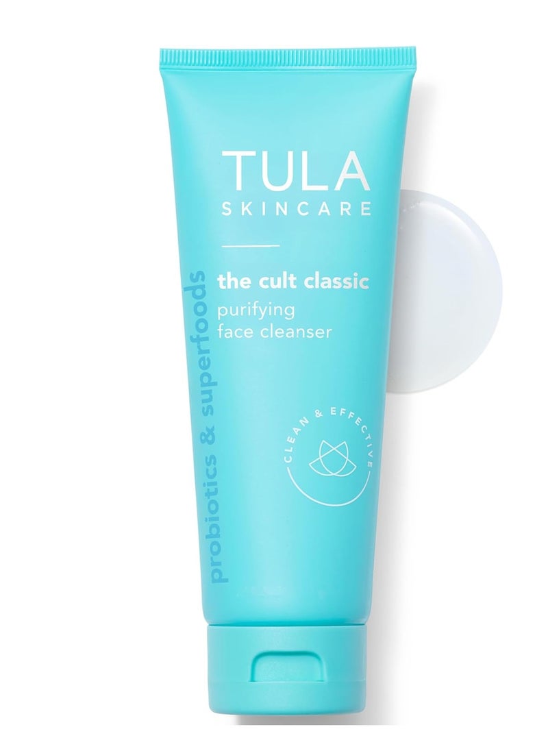 TULA Skin Care The Cult Classic Purifying Face Cleanser - Gentle and Effective Face Wash, Makeup Remover, Nourishing and Hydrating, 4.2 oz.