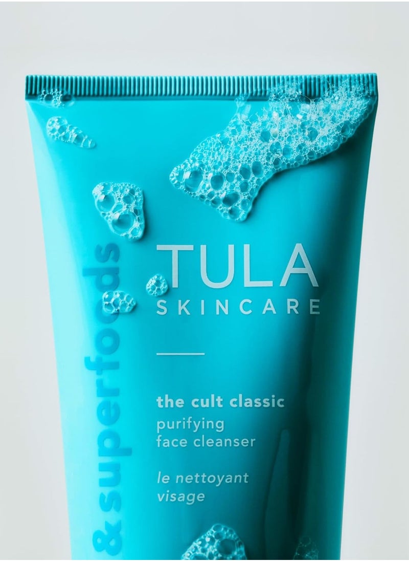 TULA Skin Care The Cult Classic Purifying Face Cleanser - Gentle and Effective Face Wash, Makeup Remover, Nourishing and Hydrating, 4.2 oz.