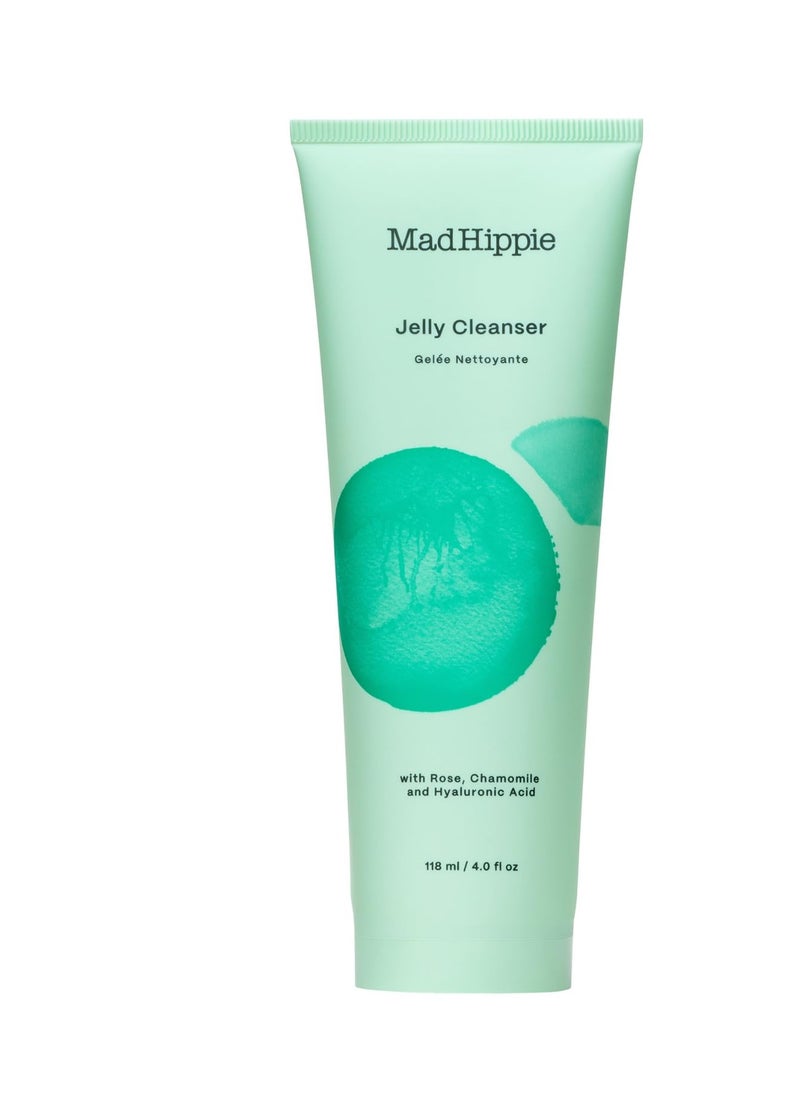 Mad Hippie Jelly Cleanser - Jelly to Milky Hydrating Face Wash for Women/Men with Rose, Chamomile, and Hyaluronic Acid, 4 Fl Oz