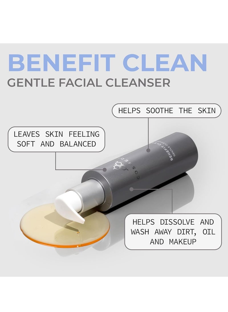 COSMEDIX Hydrating Face Wash for Women & Men, Benefit Clean Gentle Cleanser Gel - Moisturizing Face Cleanser & Pore Minimizer For All Skin Types - Facial Cleanser Makeup Remover for Glowing Skin