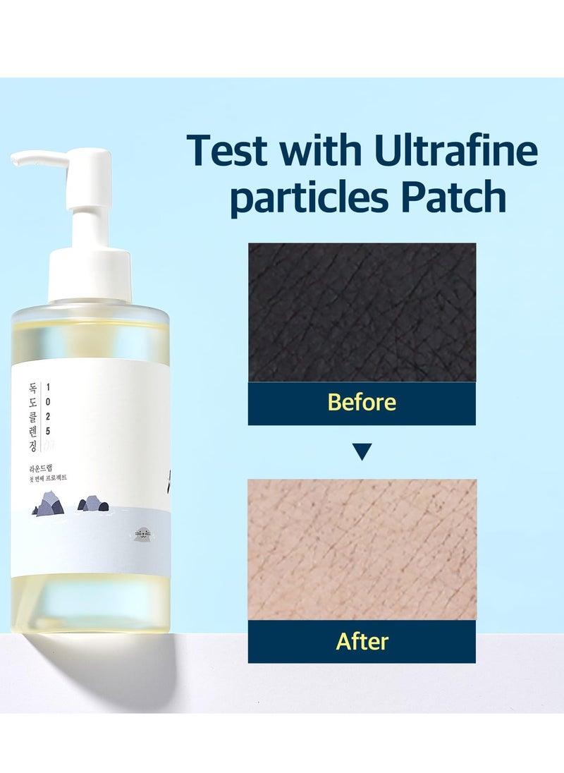 ROUND LAB 1025 Dokdo Cleansing Oil 6.76 Fl Oz, Lightweight Oil Cleanser for Face, Makeup Remover for Sensitive Skin, Blackhead and Pore Cleansing, Easy to Wash Off, No Oily Residue, Korean Skin Care