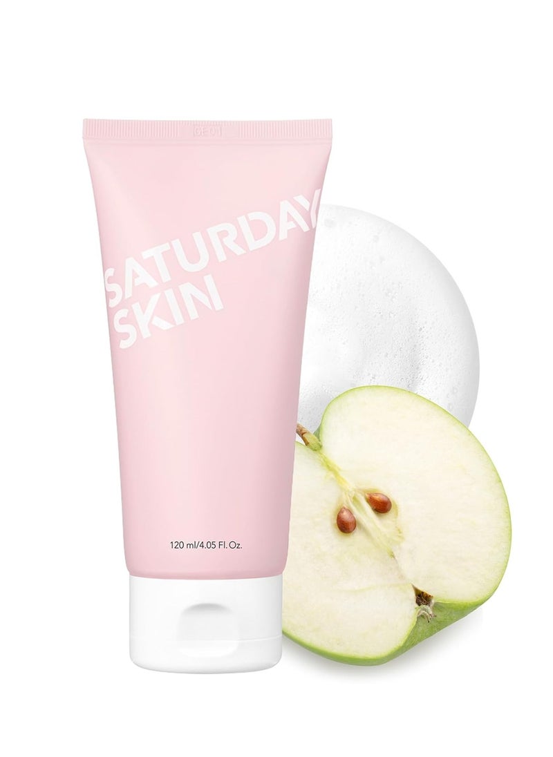 Saturday Skin Face Cleanser Hydrating Foam Cleanser Natural ingredients Anti-aging | Makeup Remover and Face Wash | Fragrance Free Ideal for Sensitive, Dry Skin Korean Skincare