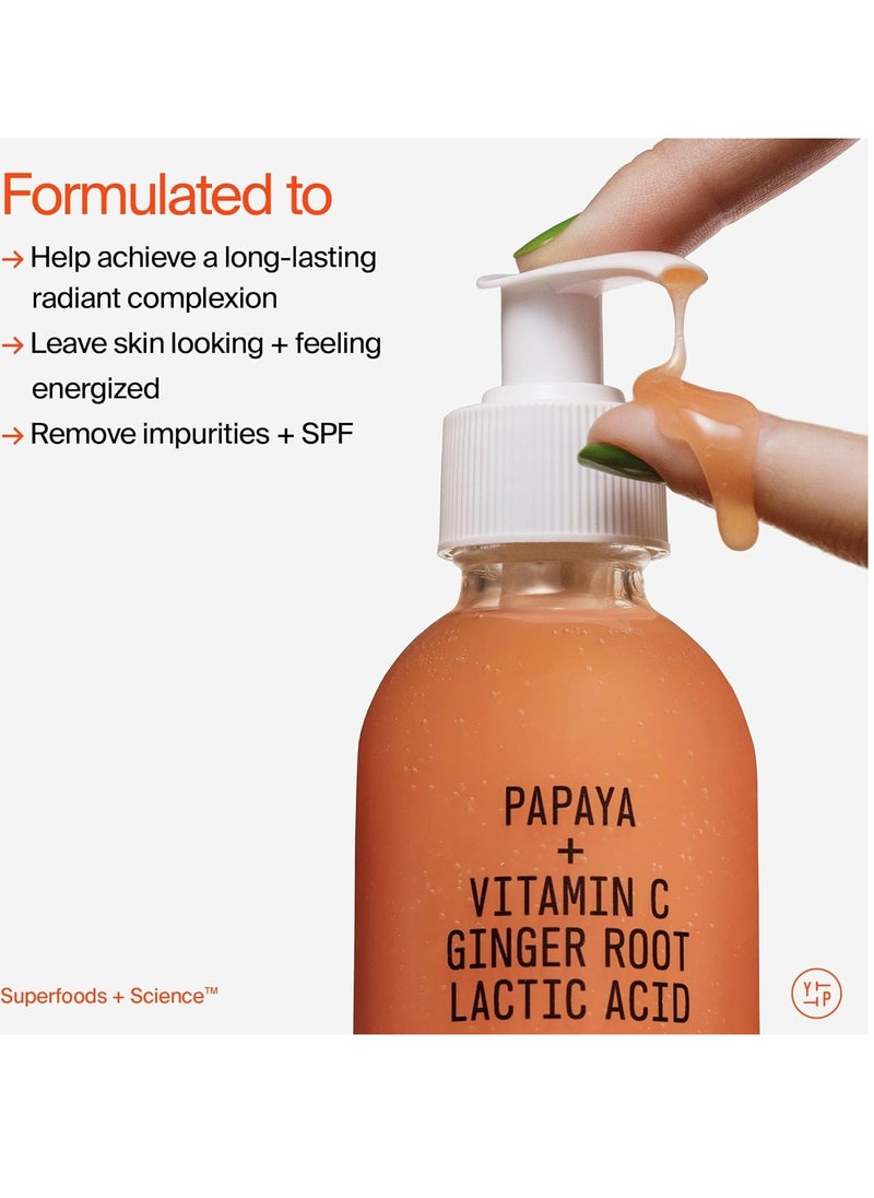 Youth To The People Superfruit Gentle Exfoliating Facial Cleanser (5 fl oz), Papaya and Vitamin C Face Wash, Exfoliate + Brighten, Radiant + Glowing Skin, Energizing Scent, Vegan