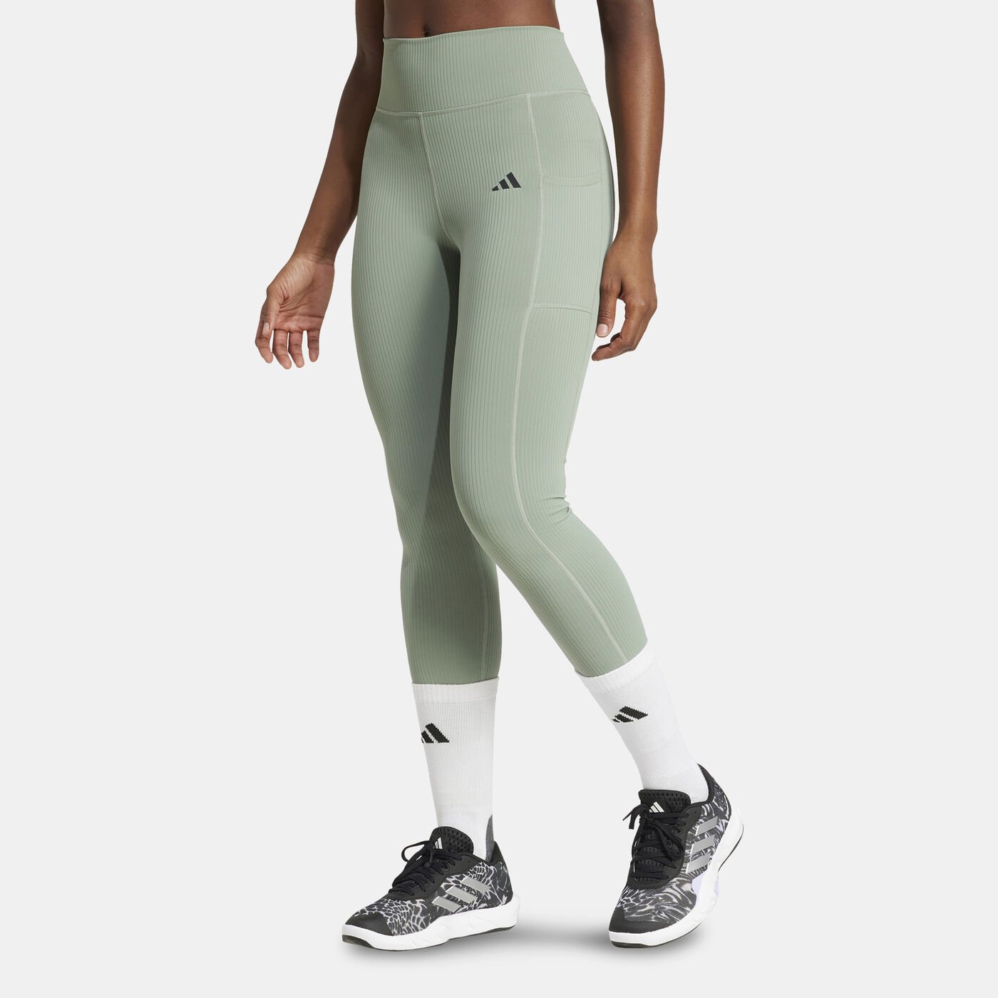 Women's Optime Rib 7/8 Training Leggings