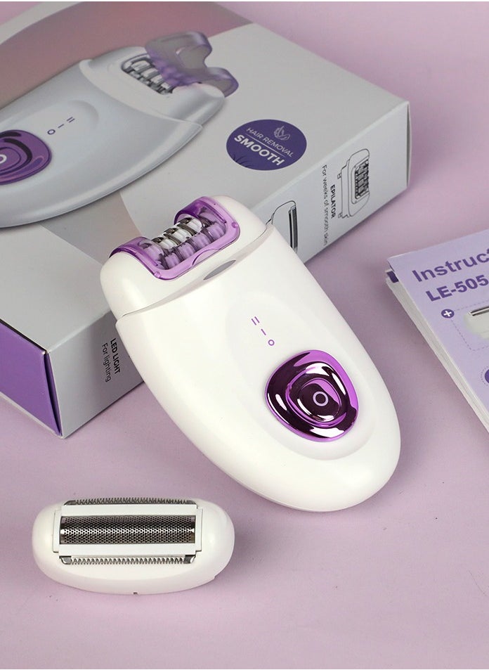 2 in 1 Epilator & Shaver for Women - Hair Removal Products with Rechargeable Battery, Adjustable Comb