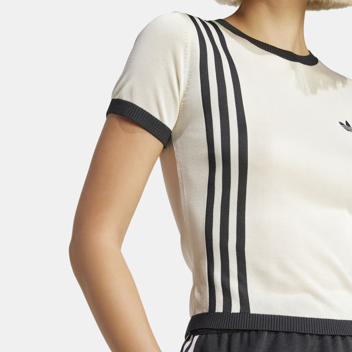 Women's Knitted 3-Stripes T-Shirt