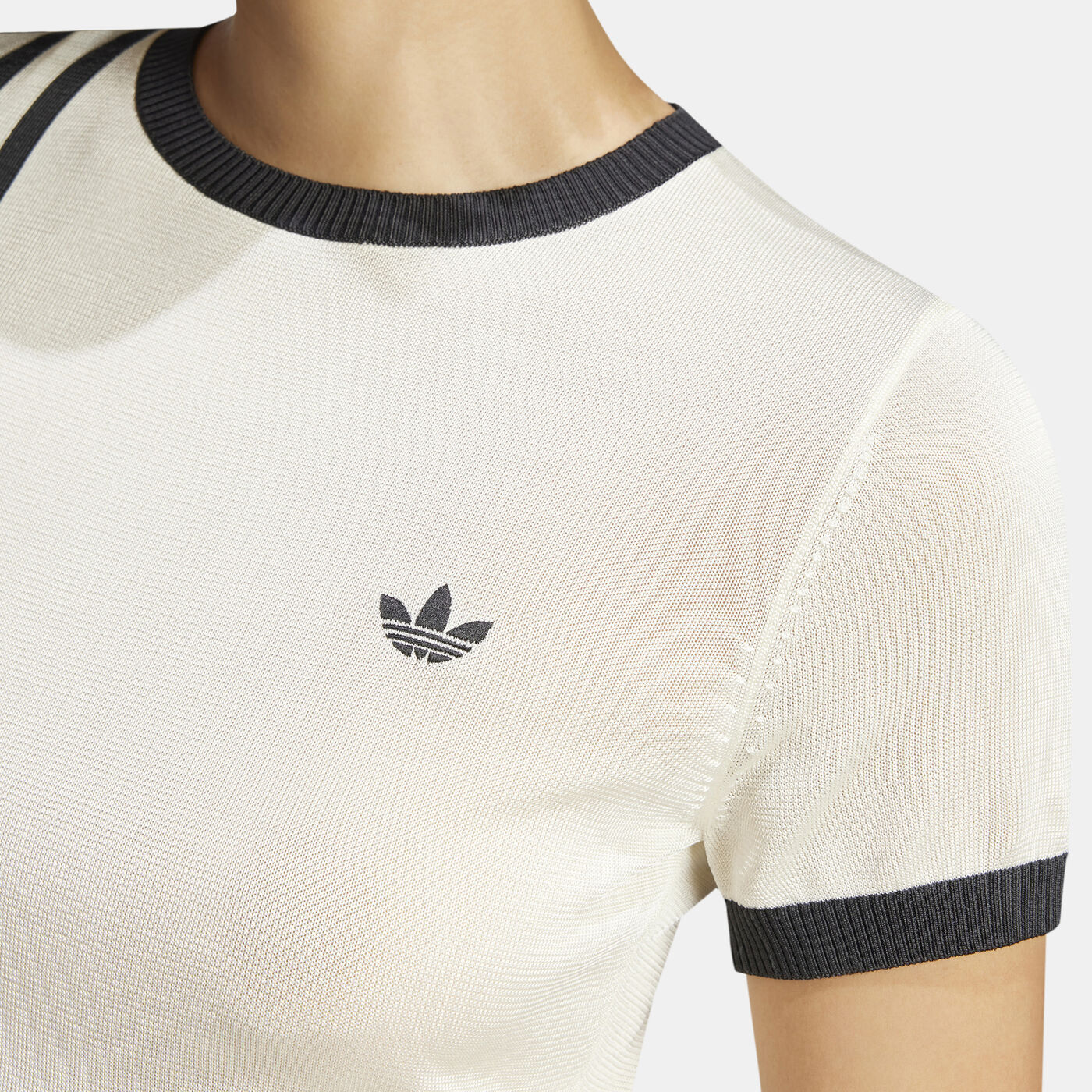 Women's Knitted 3-Stripes T-Shirt