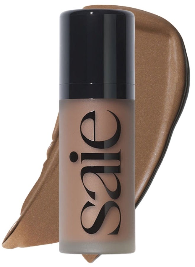 Saie Dew Bronze Soft-Focus Effortless Liquid Bronzer - Salt, Fair to Light with Cool Undertones, .4 oz / 12ml