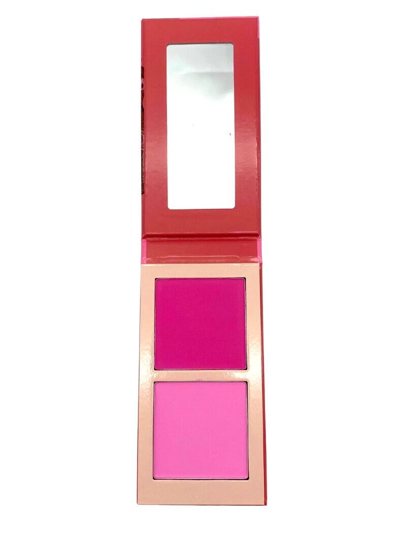 Juvia's Place Blushed Duo Blush Volume4 - Two Tone Pigmented Buildable Pressed Mineral Powder - Rosy Natural Cheeks Matte Fresh Finish for All Skin Color