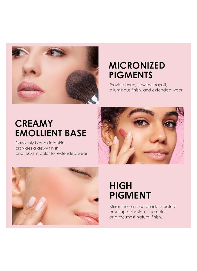Powder Blush Palette, 8 Colour Blushers for Cheeks Make Up Palette Face Makeup Contour Palette Long