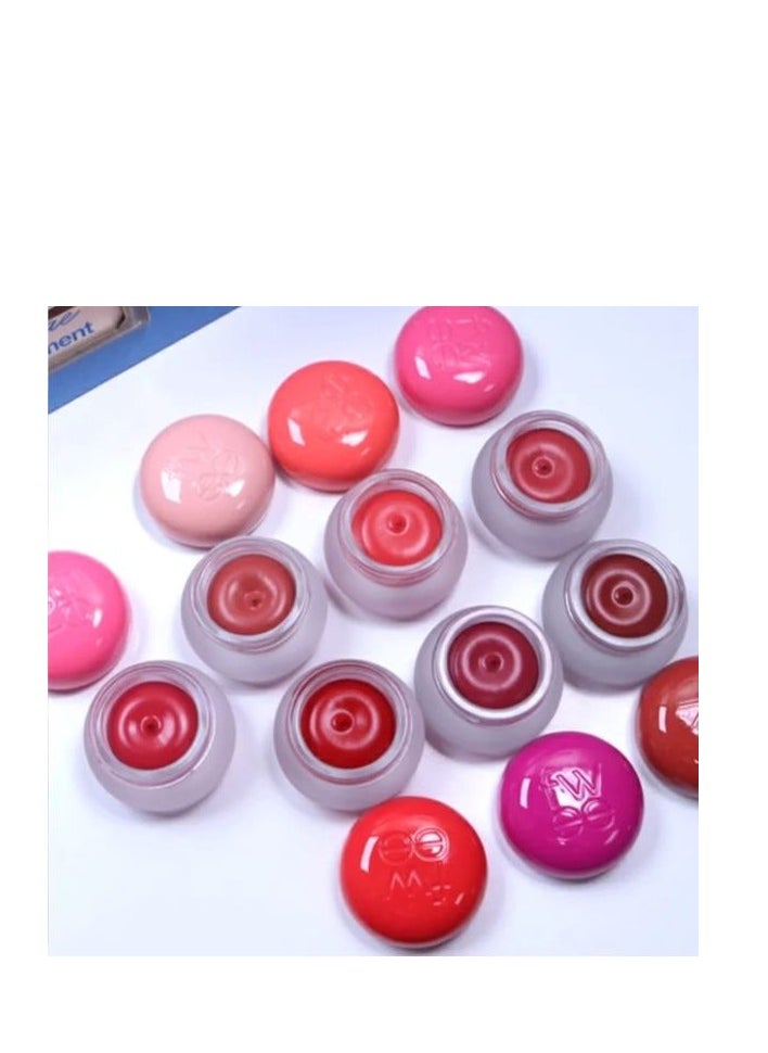 FWEE Lip & Cheek Blurry Pudding Pot CR04 Seventeen 5g and Fwee Fingerlike Silicone Lip Brush