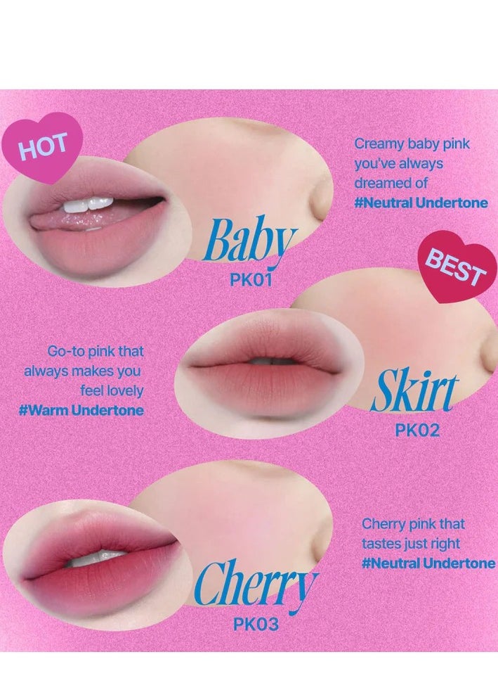 FWEE Lip & Cheek Blurry Pudding Pot PK01 Baby 5g and Fwee Fingerlike Silicone Lip Brush