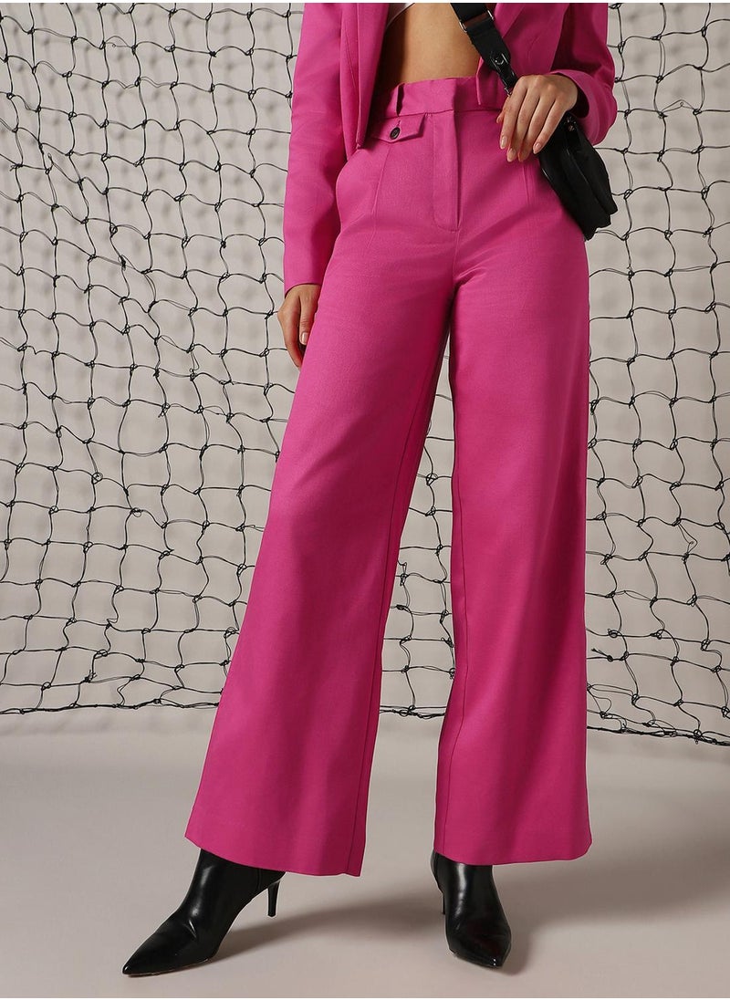 Women Magenta Trousers