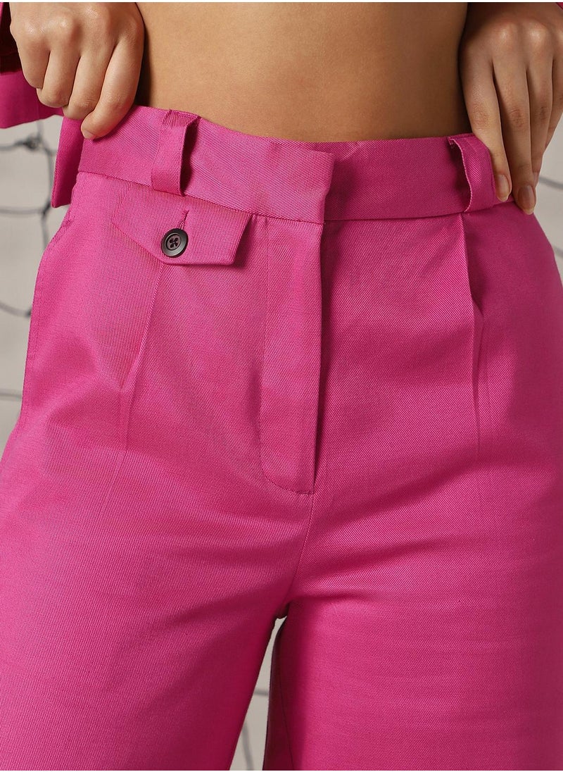 Women Magenta Trousers