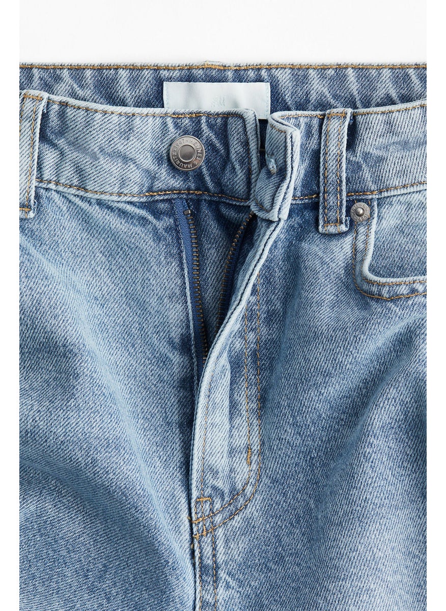 Straight Turn-Up Jeans